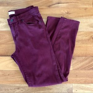Madewell Burgundy Skinny Skinny Ankle Jeans Sz 29